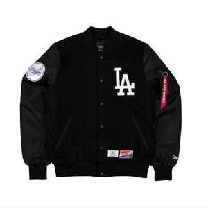 New Era Los Angeles Dodgers Alpha Industries MA-1 Wool Varsity Jacket sz XL